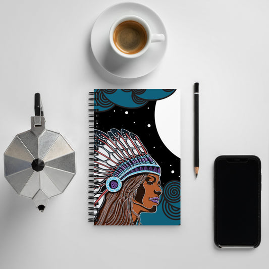 Kisê-pîsim: Lunar Serenity Spiral notebook
